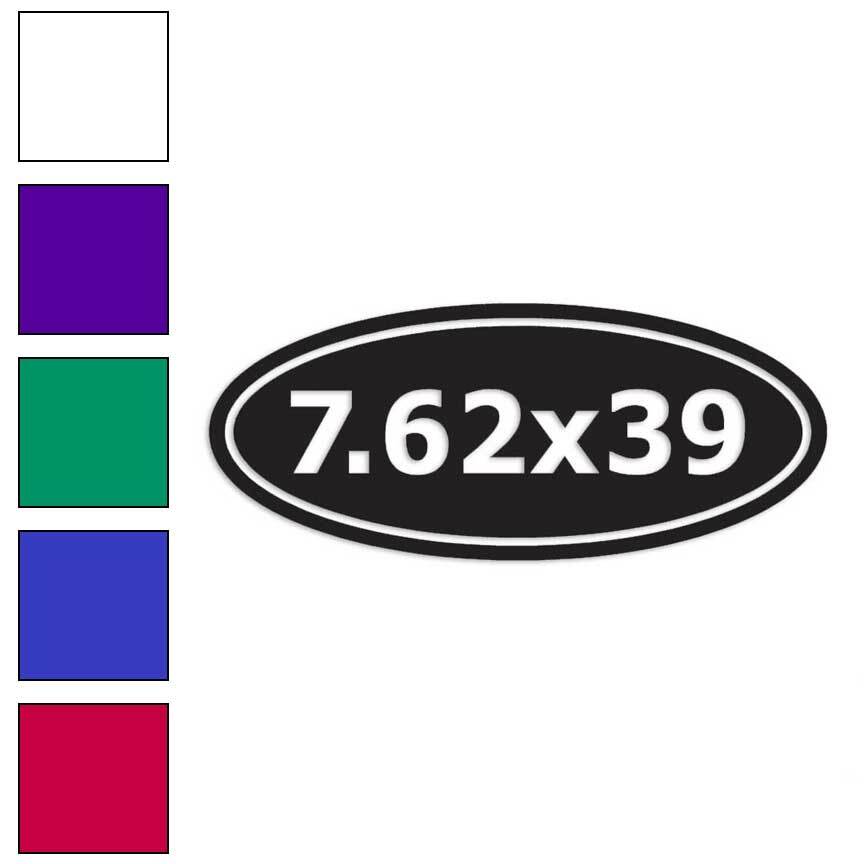 Ammo 7.62 x 39, Vinyl Decal Sticker, Multiple Colors & Sizes #36