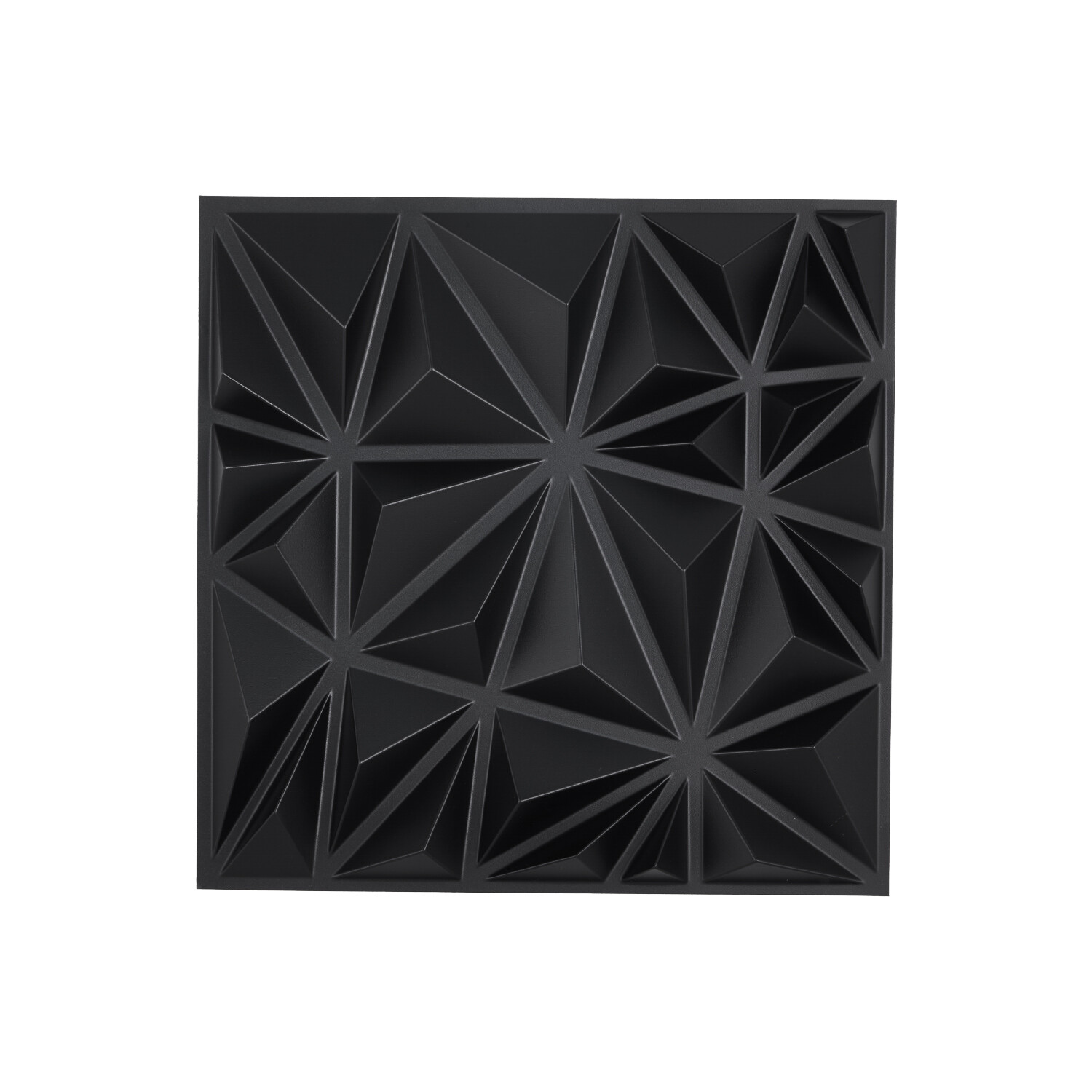 3D Wall Panels 33-Pack 11.81 x 11.81” PVC 32 Sq.Ft Coverage Diamond Matte Black