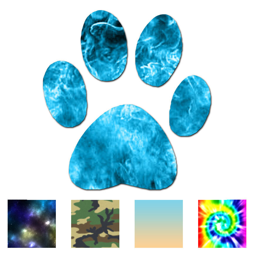 Dog Paw Print – Vinyl Decal Sticker – Multiple Patterns & Sizes – ebn212