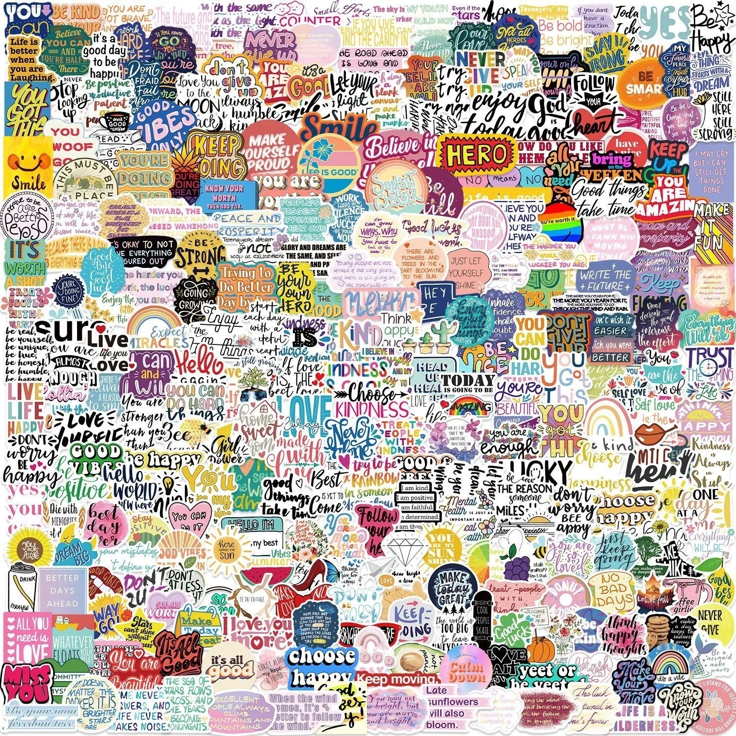 312Pcs Positive Affirmation Stickers Encouraging Slogans Decals for Laptop & DIY