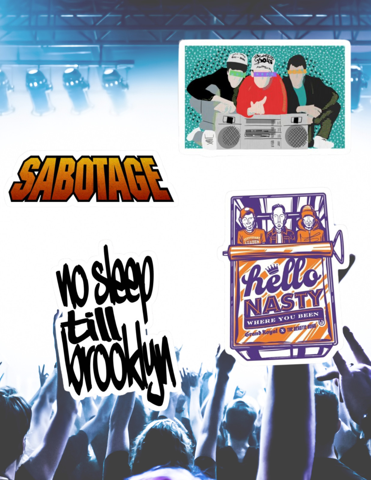 Beastie Boys 4pc Sticker Pack