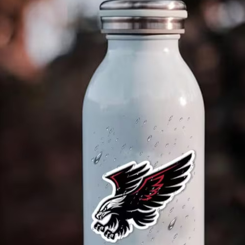 Soaring Hawk Vinyl Decal Sticker- Matte End, Self-Adhesive Dynamic Hawk Design|