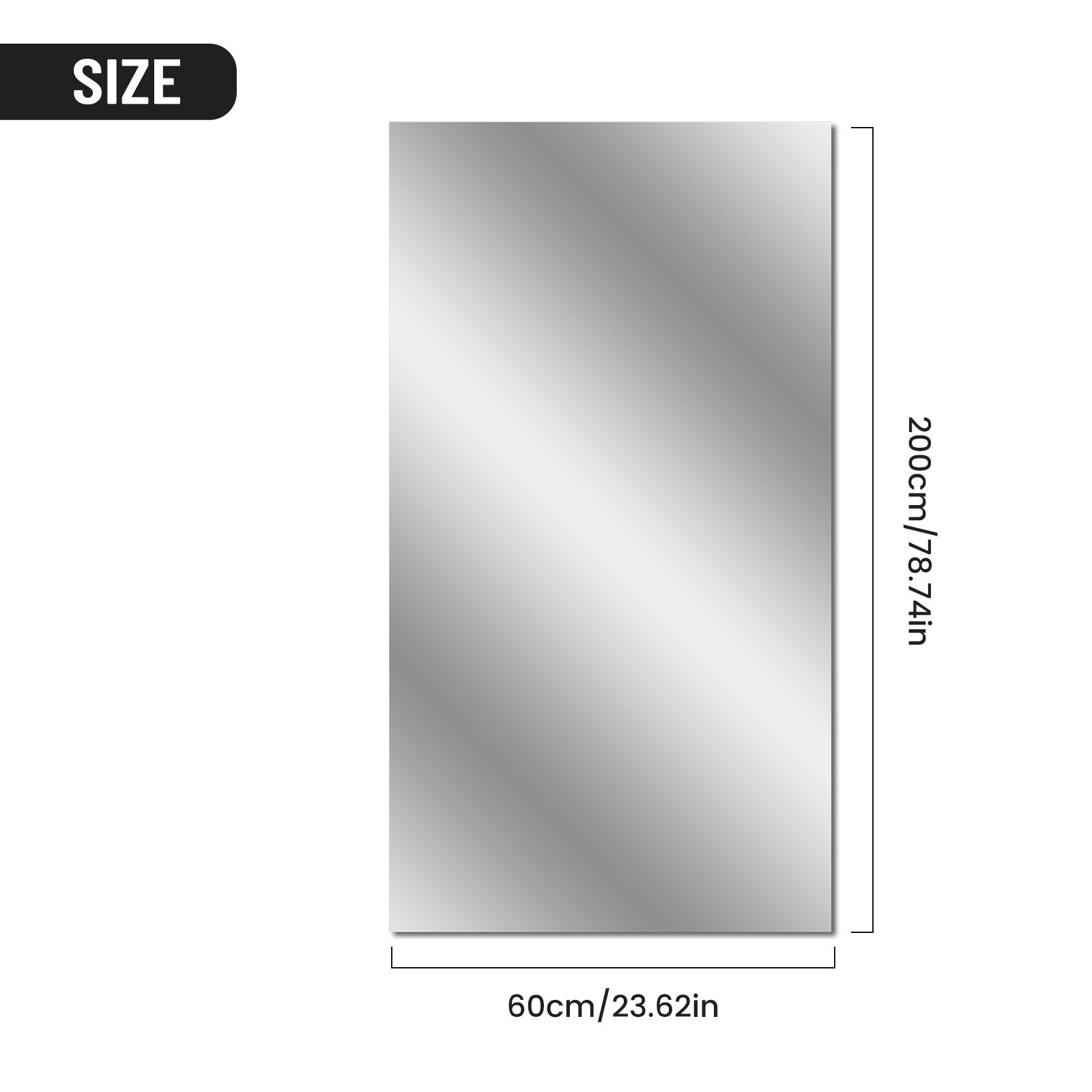 Foil Wall Mirror Mirror Wall Sticker Mirror PET Waterproof Brand New Exquisite