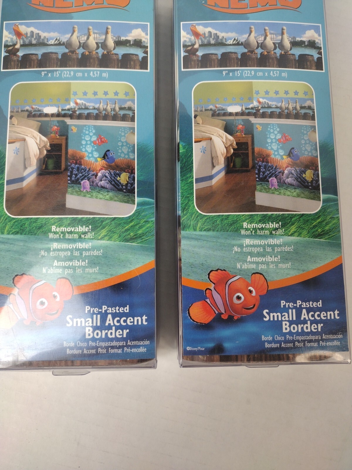 2 Pack Finding Nemo VTG Self-Stick Wall Border 9″ x 15′ Nursery Kids Room- NEW