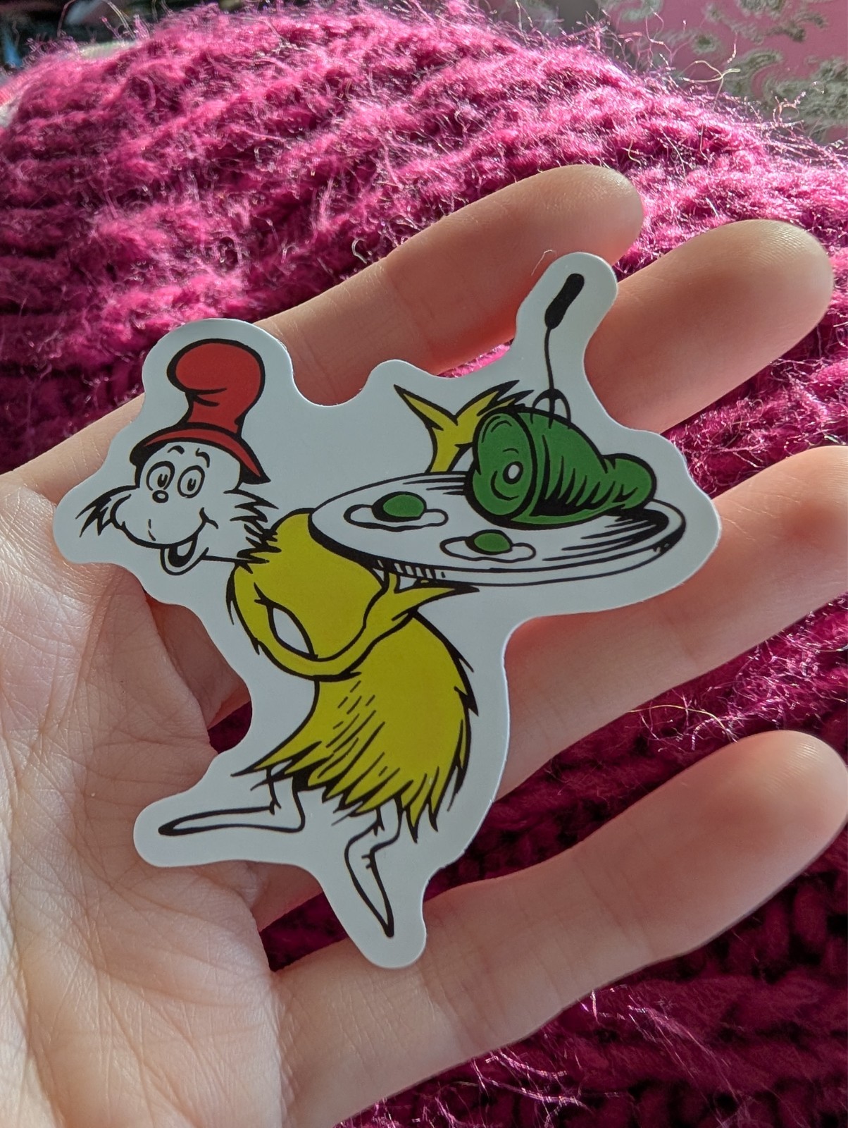 Dr. Seuss Sticker, sam I am, green eggs and ham
