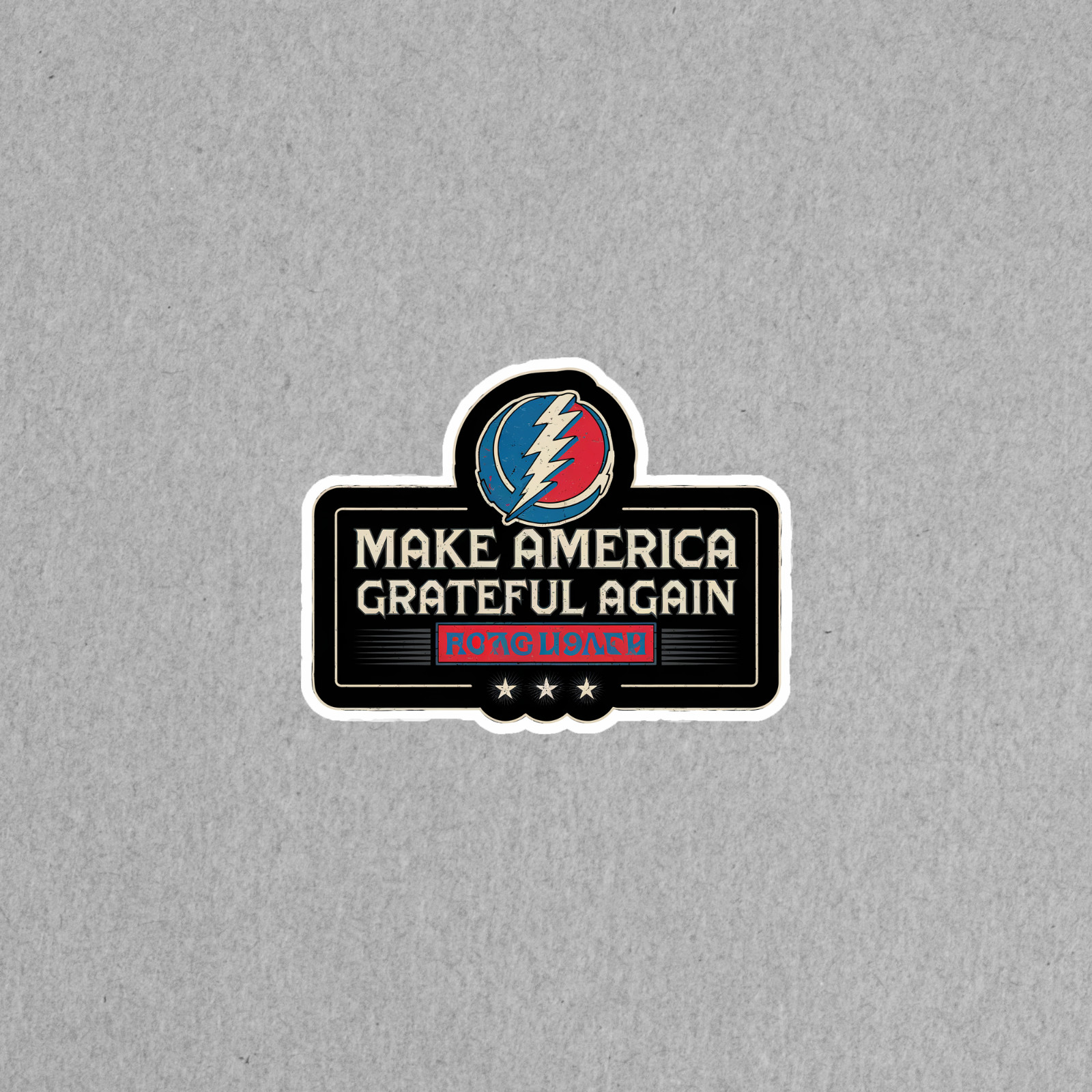 Make America Grateful Again Forglojane Sticker – Retro Hippie Deadhead Design #4