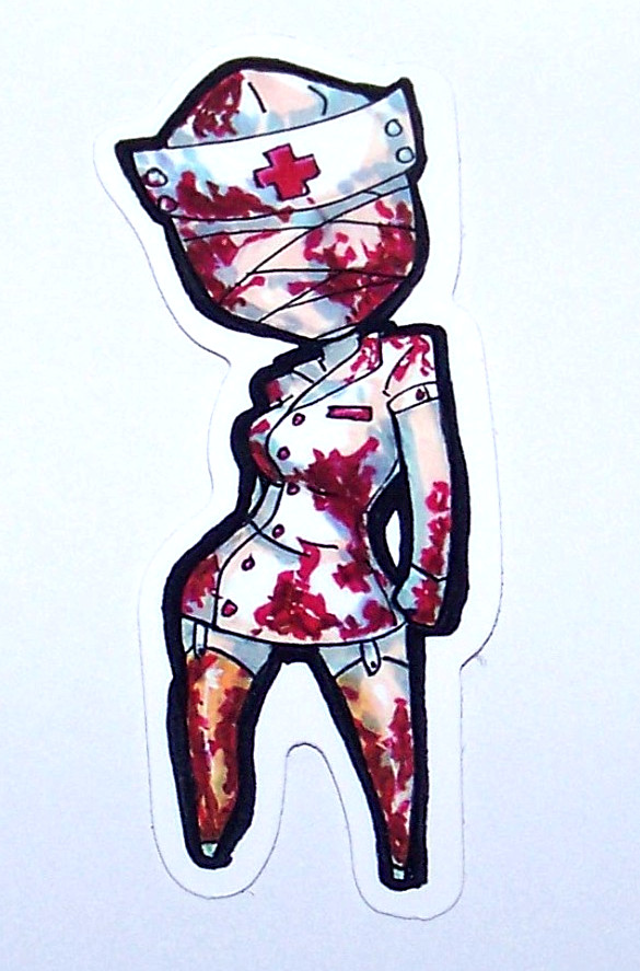 SILENT HILL – Cut Sticker Decal Movie Horror Video Game Sexy Bubble Head Nurse