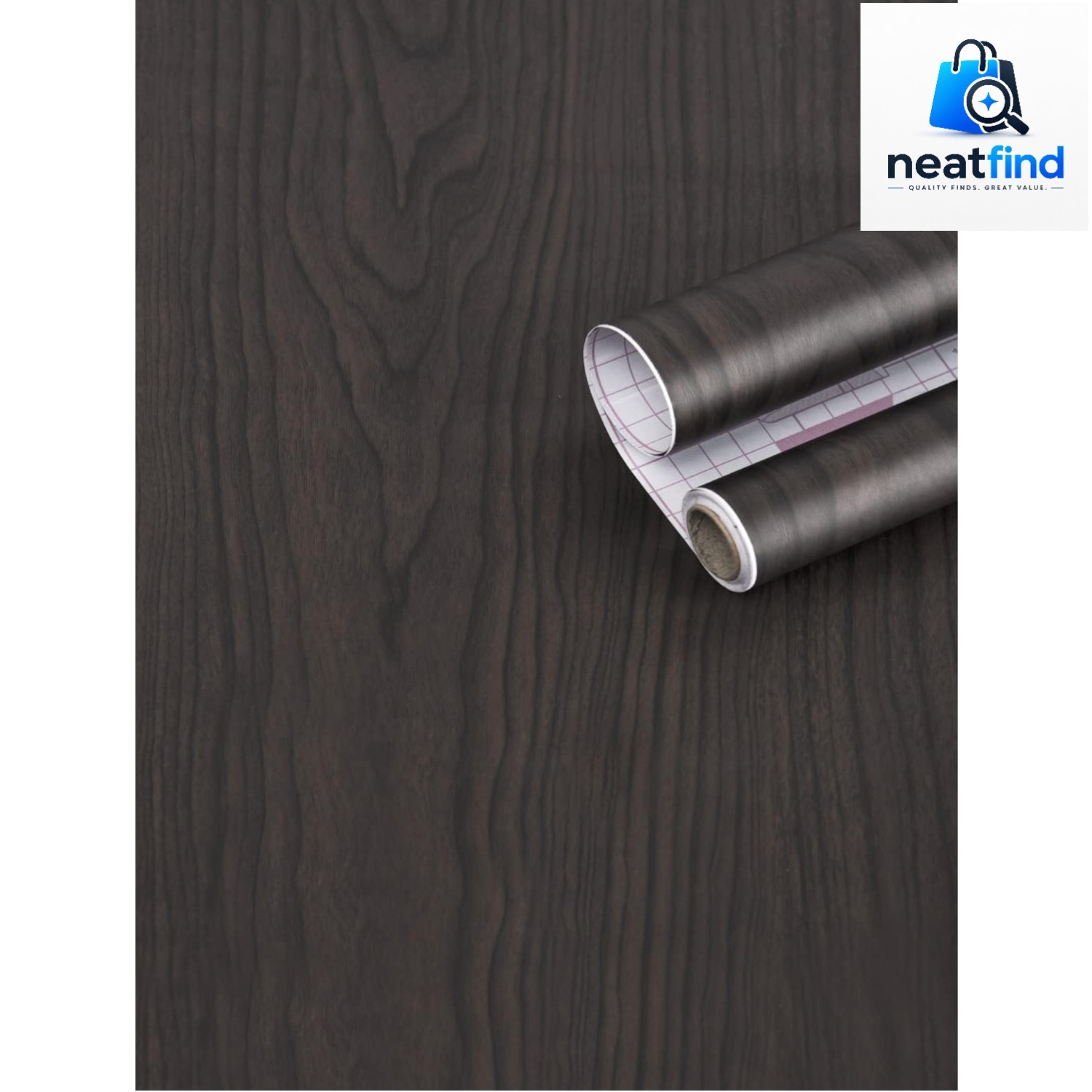 17.3″ x 120″ Pack Of 1 Vinyl Wood, Black