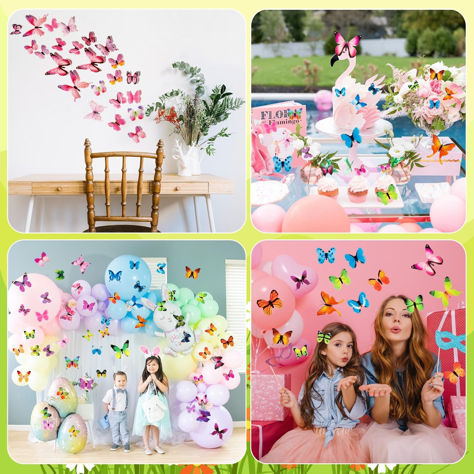 240Pcs 3D Colorful Butterfly Wall Stickers, Butterfly Wall Decals, Removable …