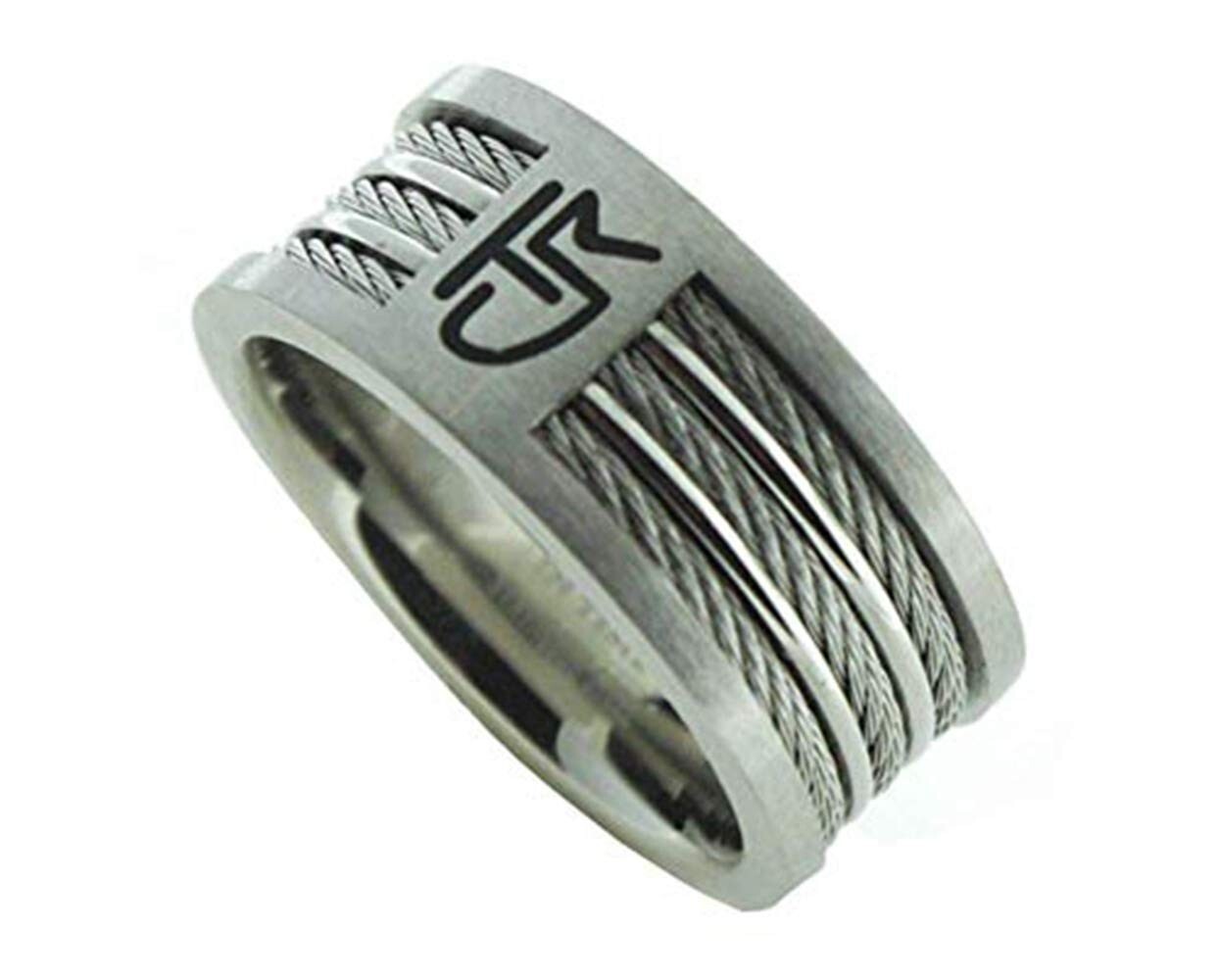 J121 Sizes 9.5 Triple Cable Stainless Steel Ring Mormon One Moment In Time LDS C