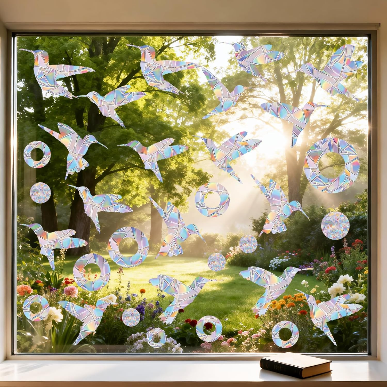 72 Pcs Window Decals to Prevent Bird Strikes – Anti-Collision Window Stickers fo