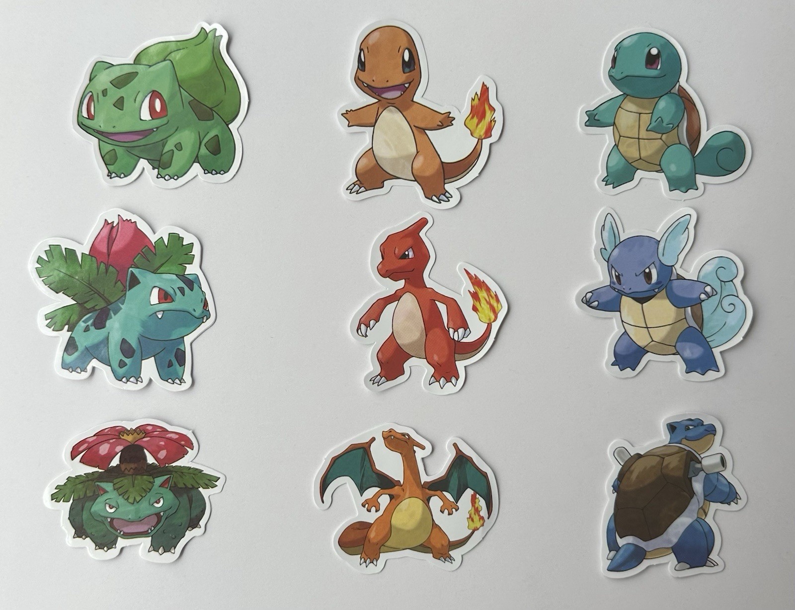 Pokémon Bulbasaur Charizard Blastoise Sticker Lot Of 9 Vinyl Waterproof