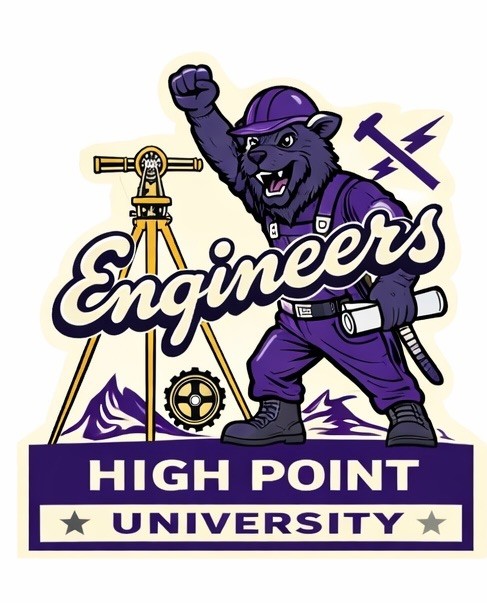 High Point University Engineers Sticker 12x8in Metal Sign Poster Wall Decor