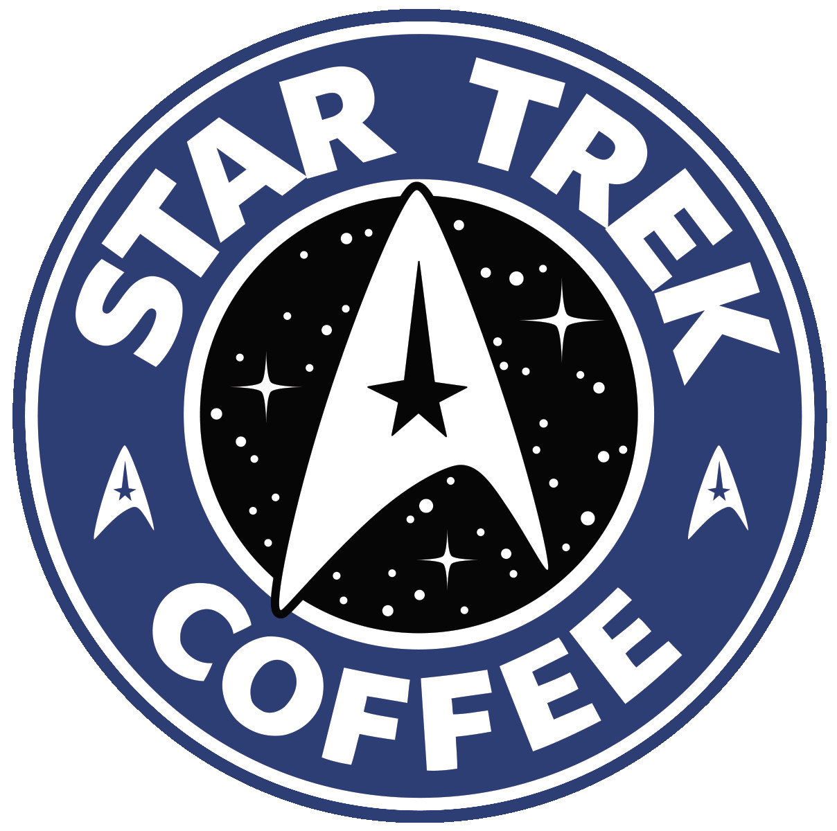 Star trek sticker logo starbucks weatherproof bumper vinyl decal