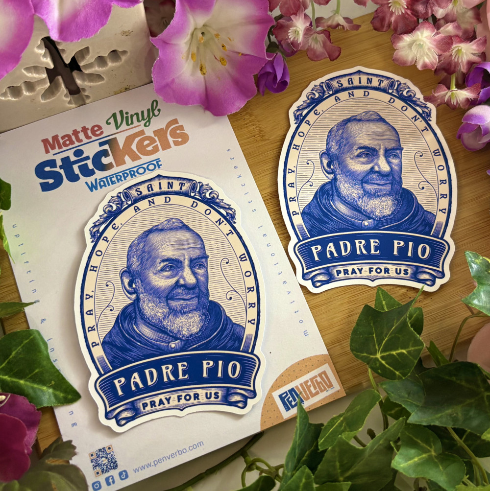 Saint Padre Pio Quote Sticker | Saint Quote | Religious Sticker | SQ450