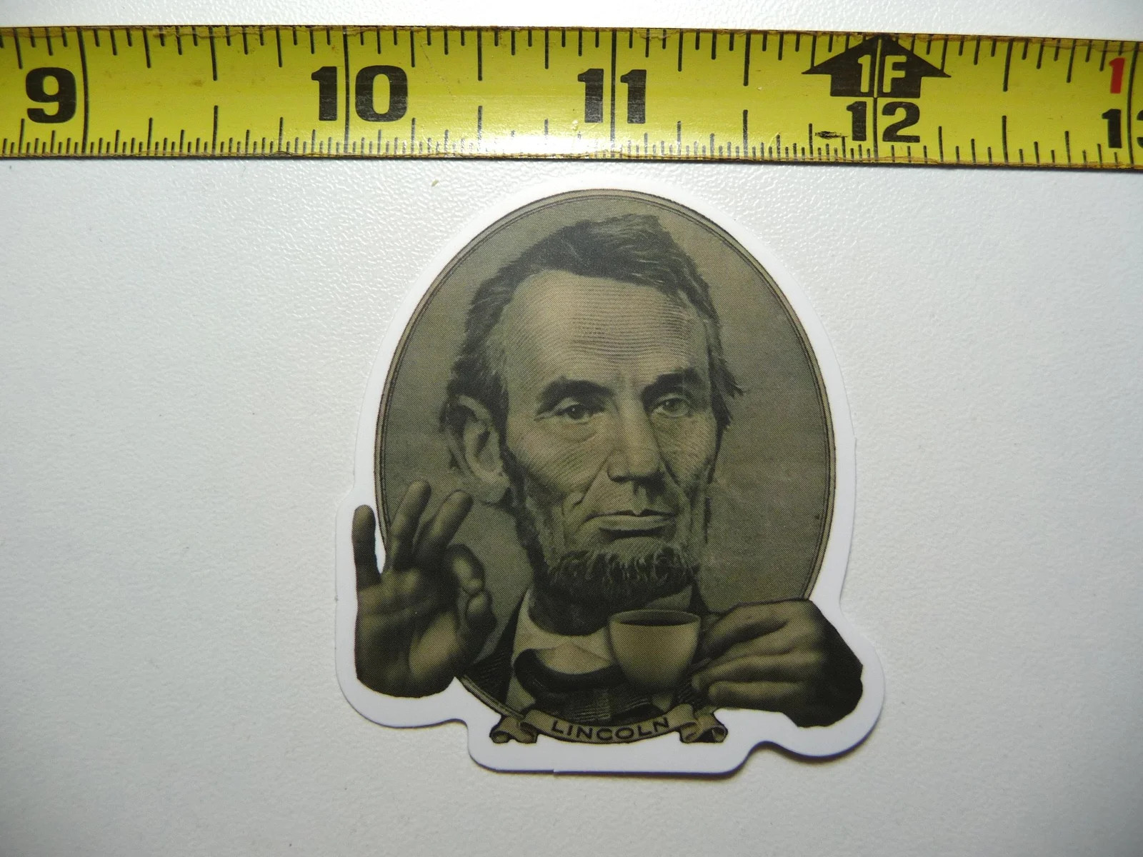 PRESIDENT ABRAHAM LINCOLN SMALL STICKER DECAL FUNNY PARODY FAMOUS FUNNY