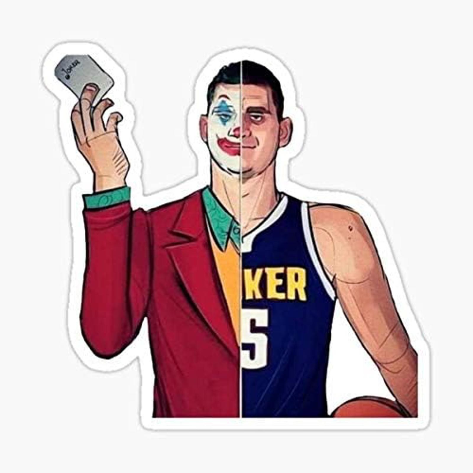 5″ Nikola Jokic The Joker Vinyl Bumper Sticker