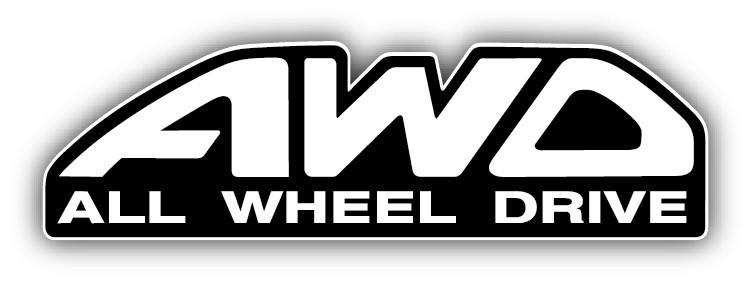AWD All Wheel Drive Racing Logo Auto Car Bumper Sticker Decal- 9”, 12” or 14”