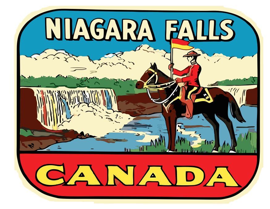 Vintage Niagara Falls Canada Sticker Decal A780