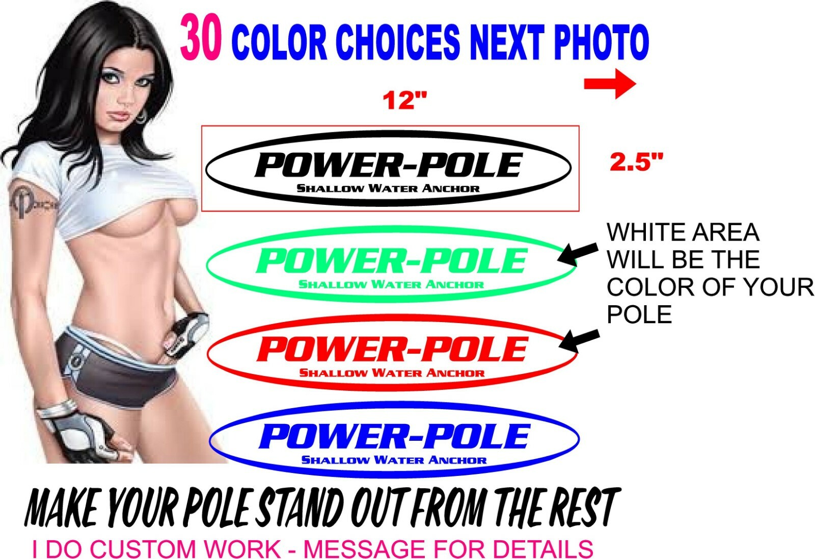 Power Pole Sticker Decal Anchor Stickers Decals Custom