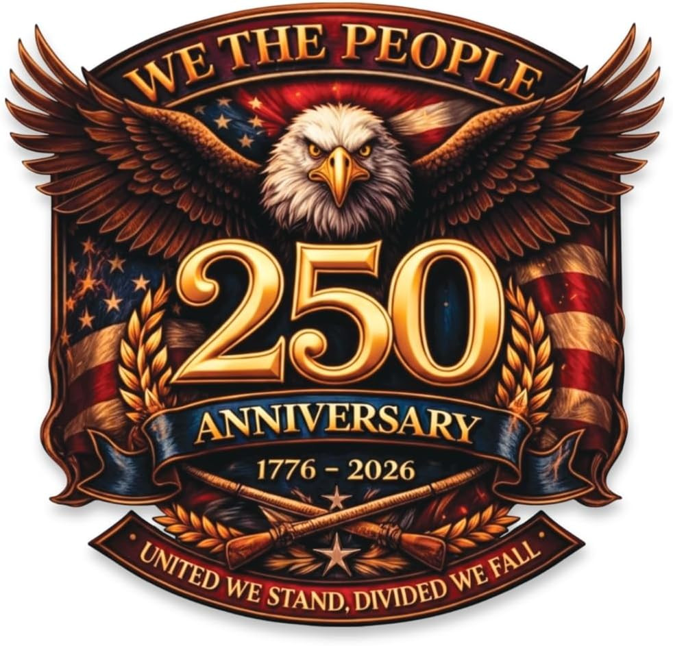We the People Decal 250Th Anniversary USA Sticker 2 Pack – America 250 Merchandi