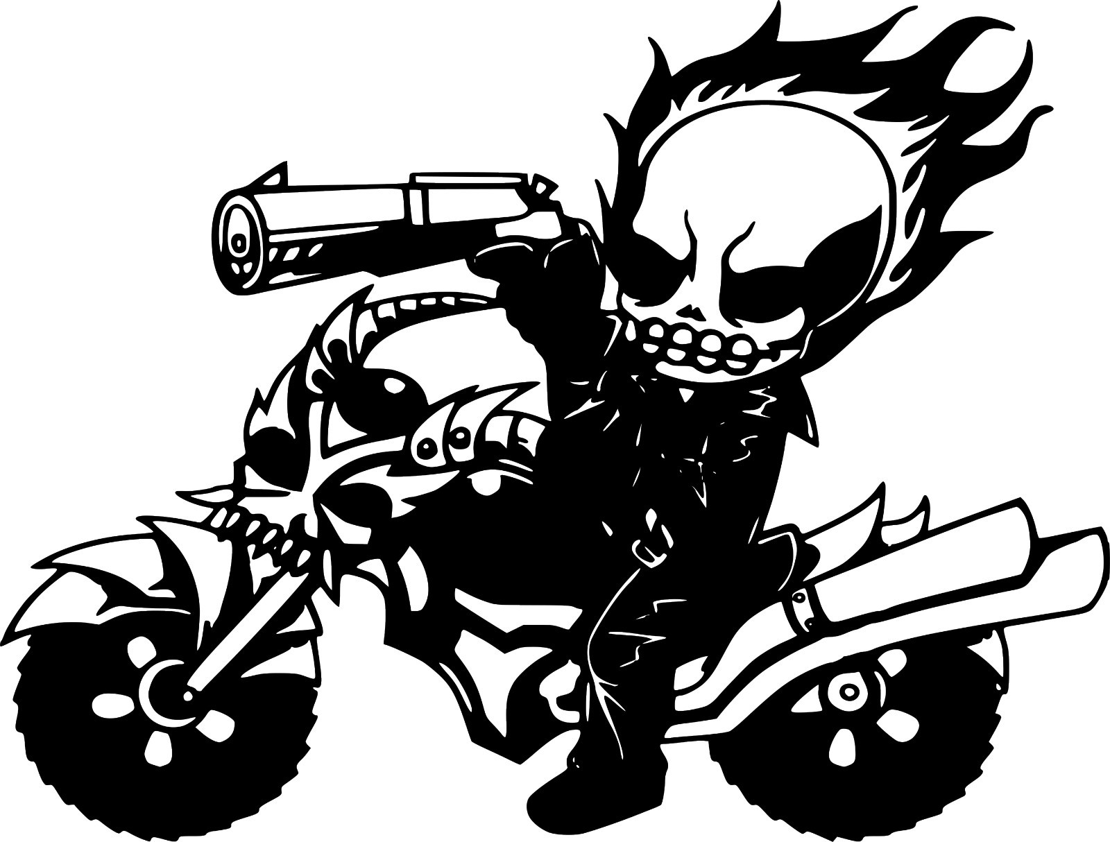 Ghost Rider Chibi Decal Wall Car Truck Window Marvel Vinyl Sticker 4.5″ x 6″