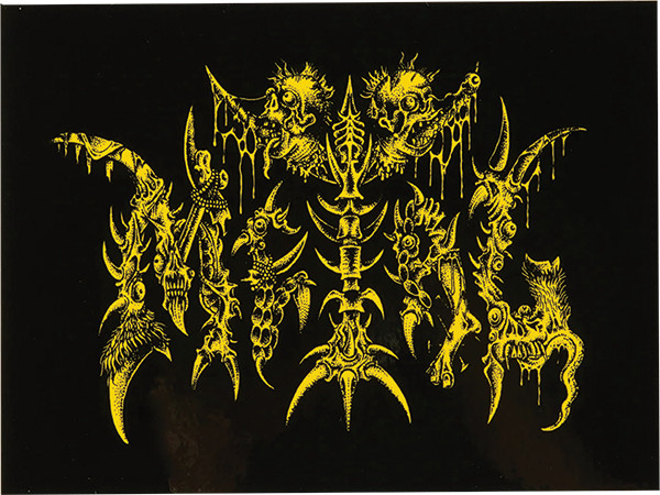 METAL LOGO LG 4.25″X6″ DECAL SINGLE BLK/YEL