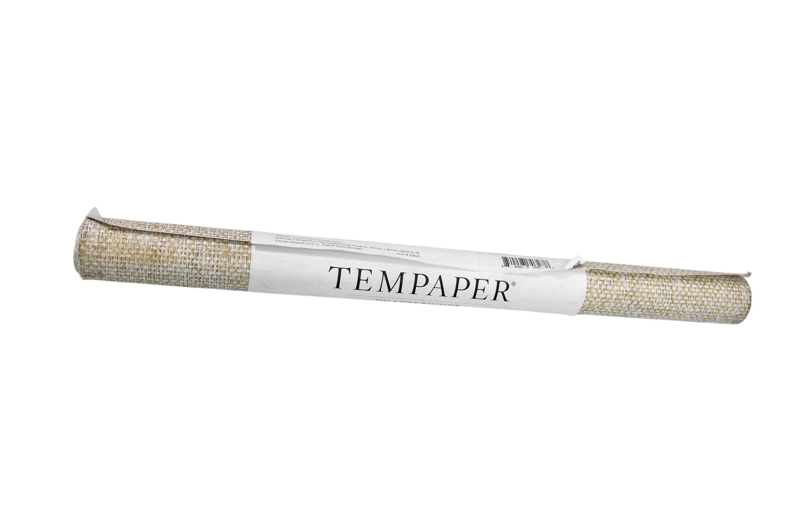 TEMPAPER Peel & Stick Contact Paper Grasscloth Primitivo Ecru Beige Large