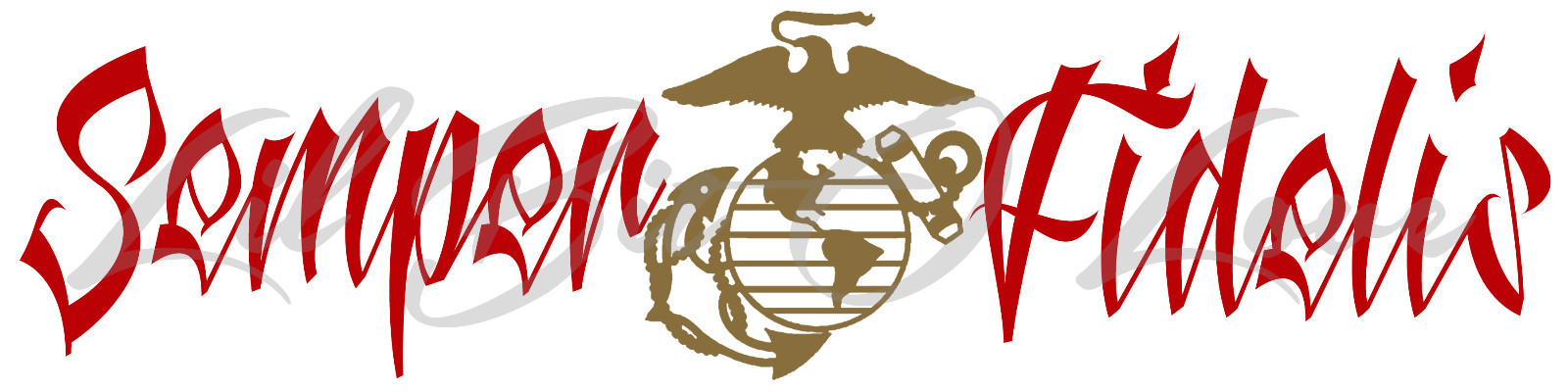 23″ SEMPER FIDELIS VINYL DECAL EGA STICKER USMC MARINE CORPS YOU CHOOSE COLOR