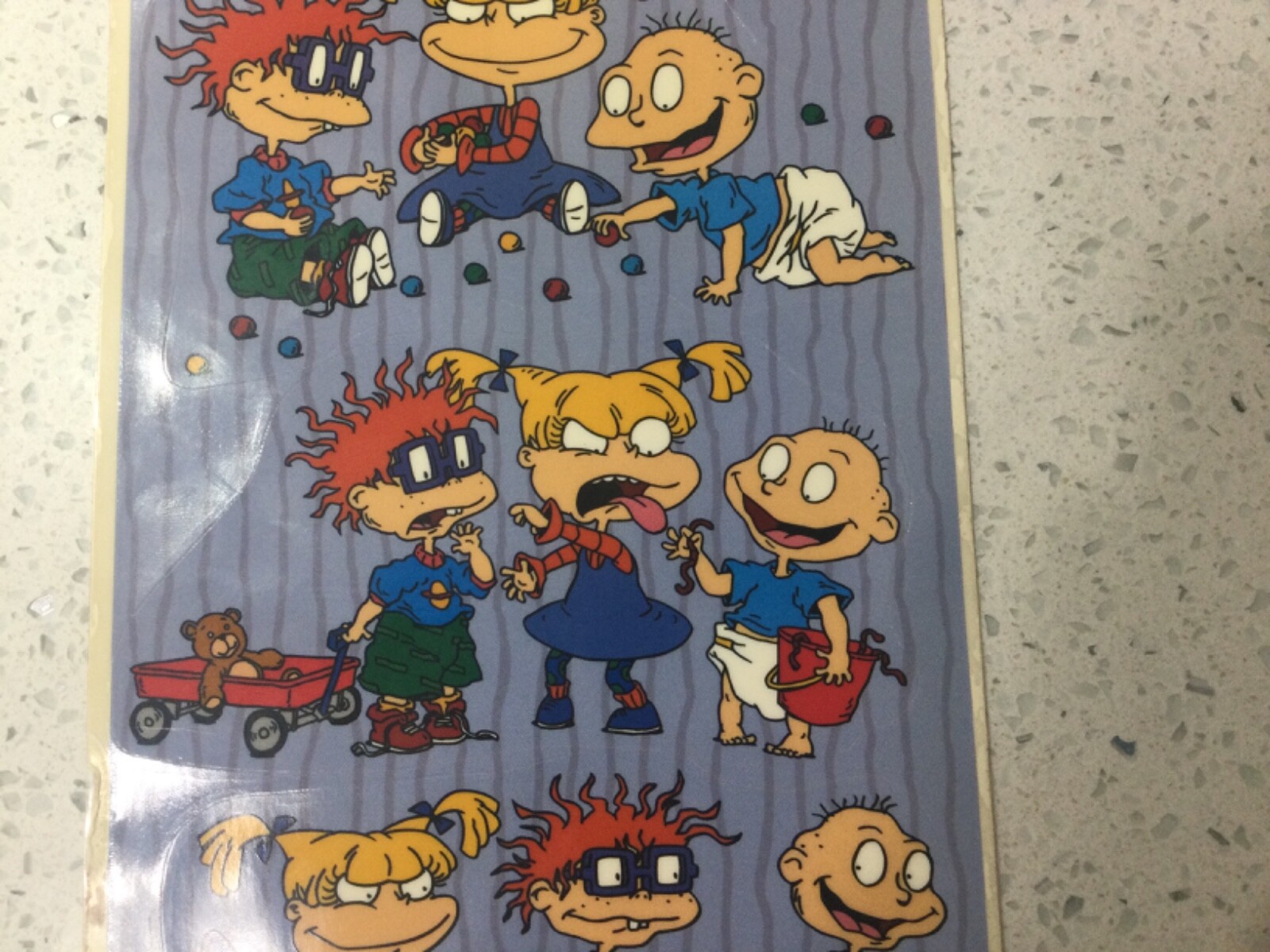 Vtg Rugrats Nickelodeon Static Cling Window Decorations