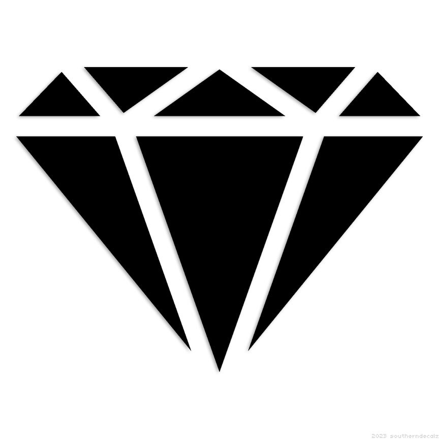 Diamond – Decal Sticker – Multiple Colors & Sizes – ebn7231