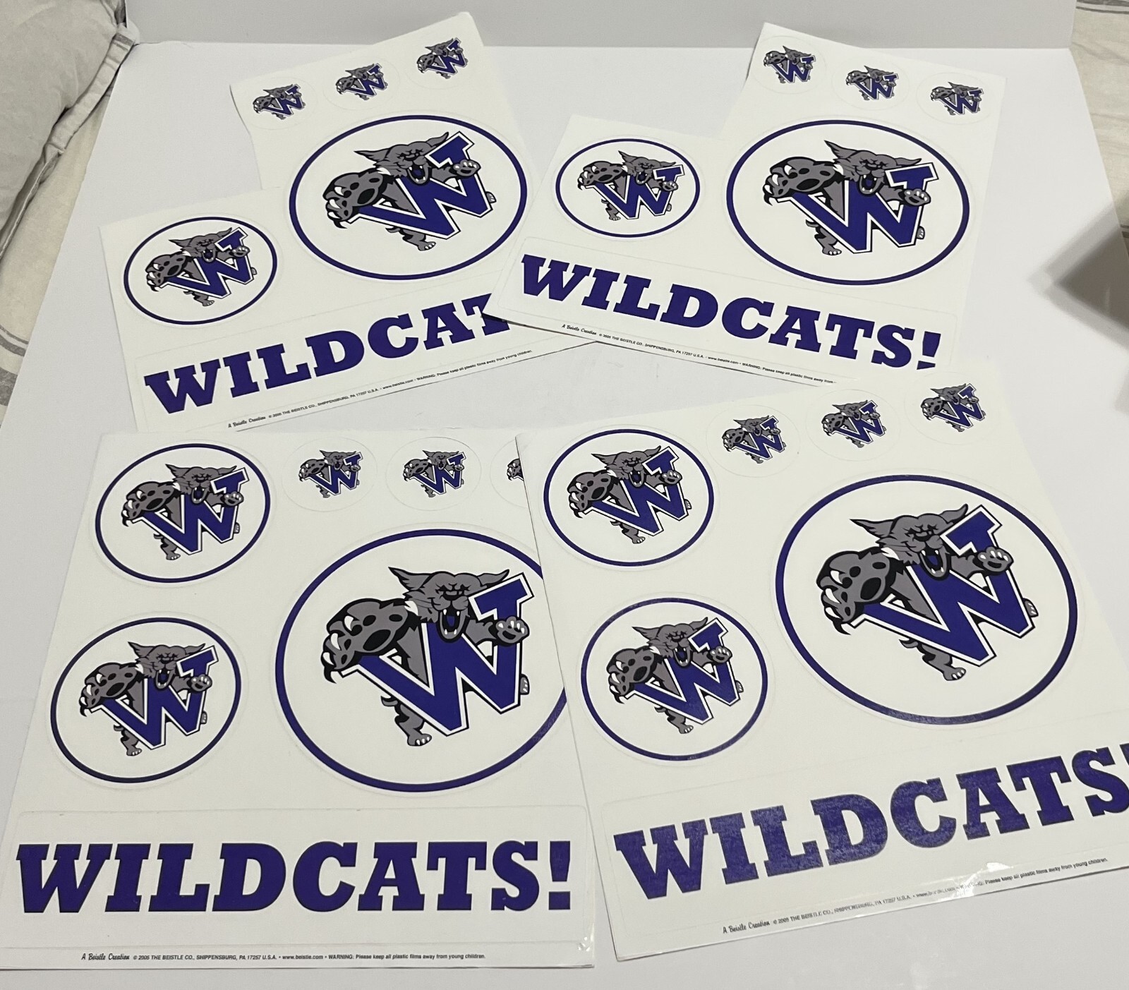 WHEATLEY WILDCATS High School Spirit Wall Clings Stickers Decals Lot of 30 Mixed
