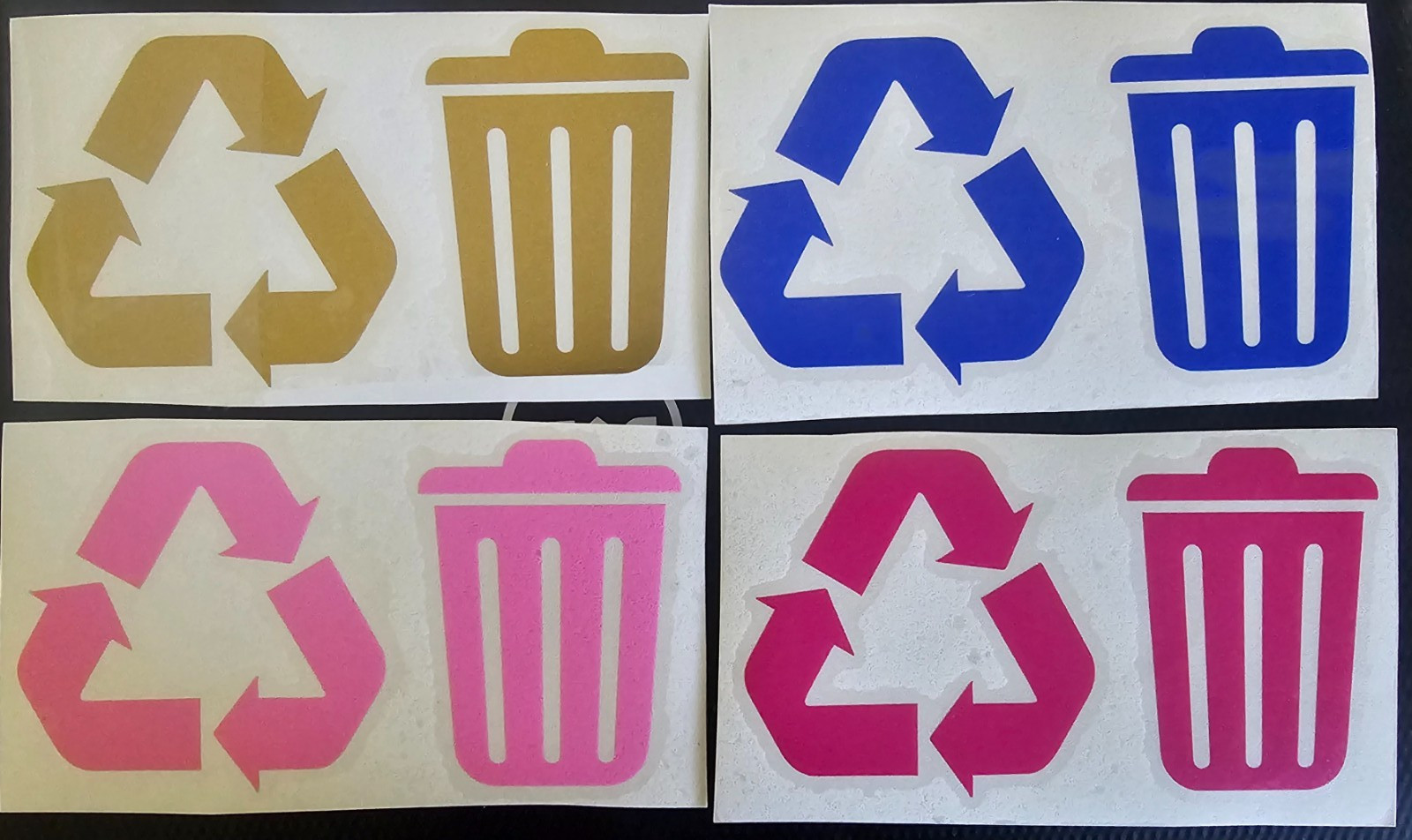 Multi Color-Trash and Recycle – sticker decals for home &office – 3 inch.