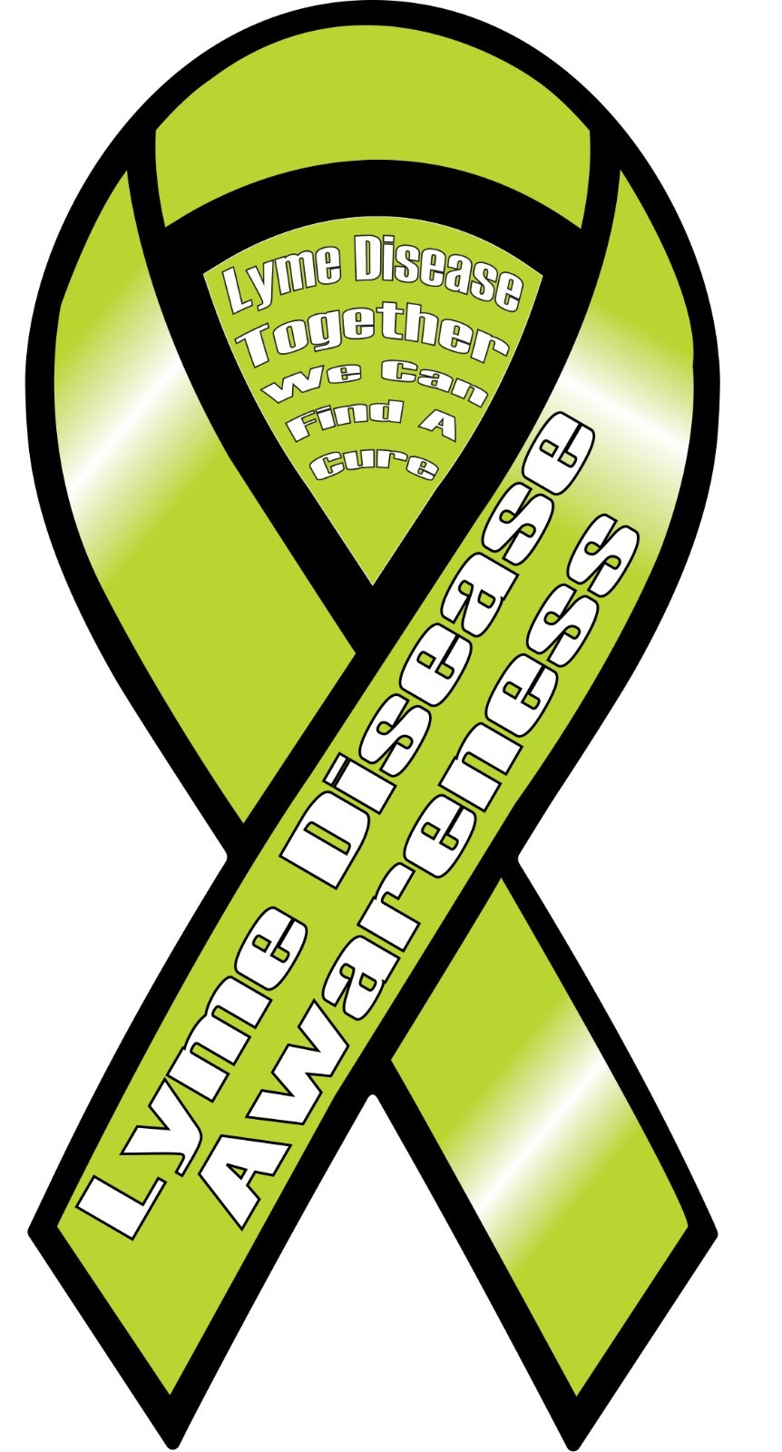 Lyme Disease Awareness Prevention Ribbon Vinyl Decal Sticker Choose Size