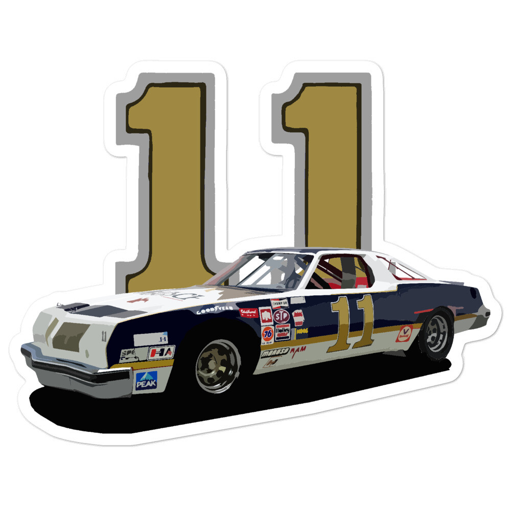 Cale Yarborough #11 Oldsmobile Race Car Bubble-free sticker
