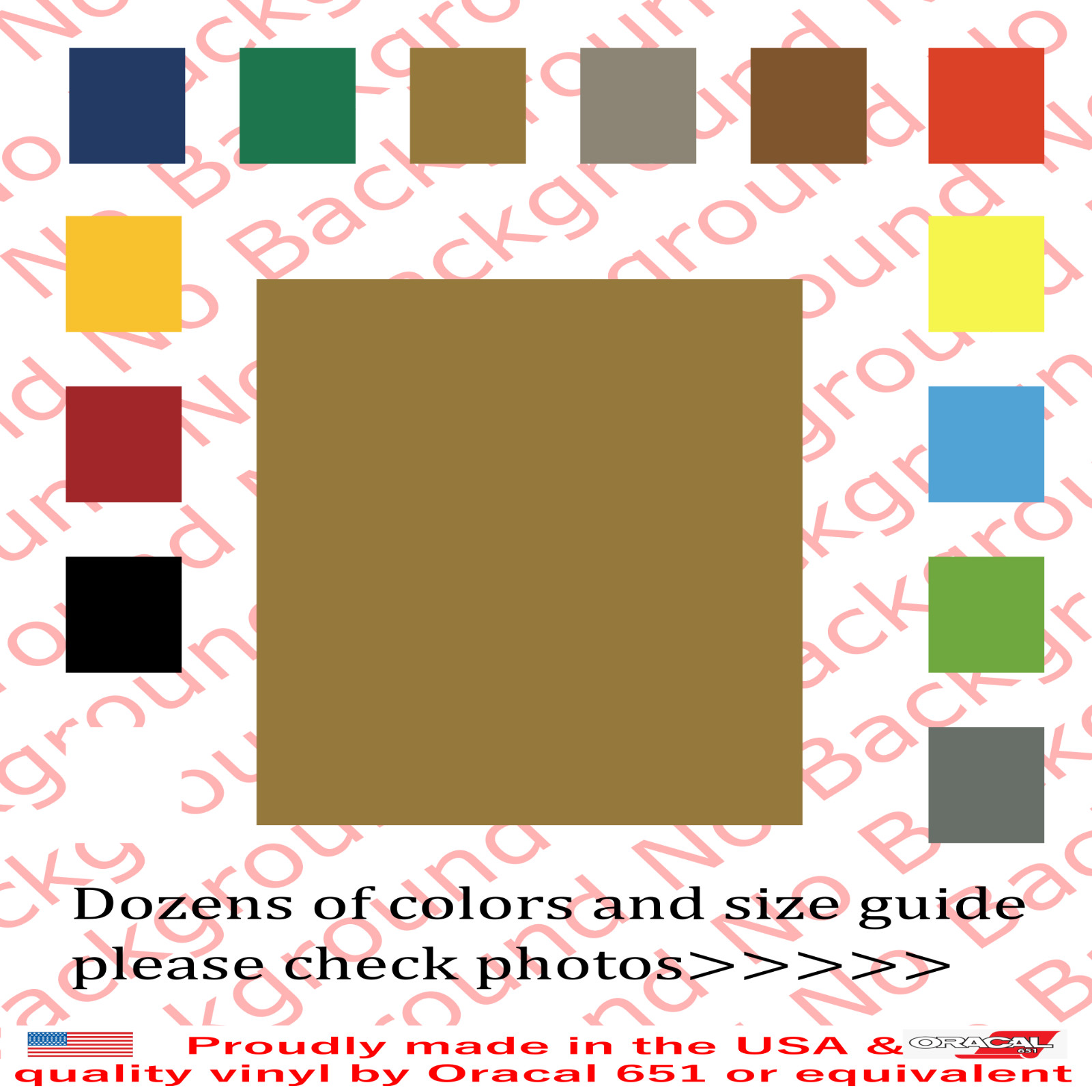 Square Shape Vinyl Decal Die Cut Sticker for Background Car Fender Bumper SP019