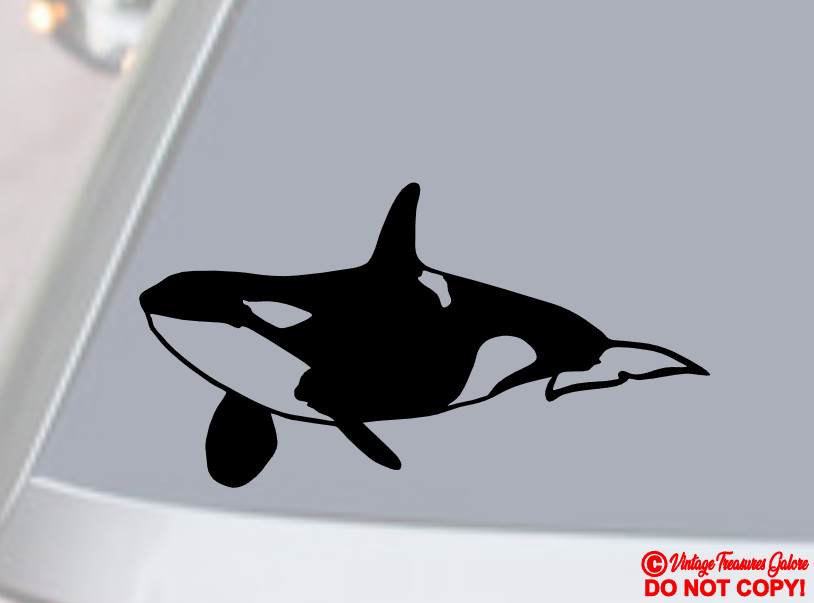 ORCA KILLER WHALE Vinyl Decal Sticker Car Rear Window Wall Bumper Sea Life World