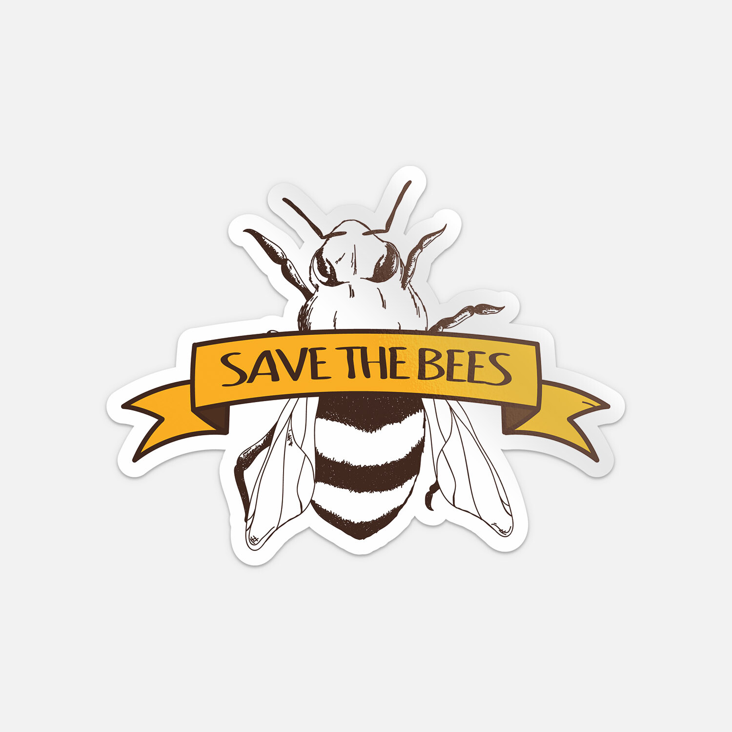 Save The Bees Car Bumper Vinyl Sticker Decal