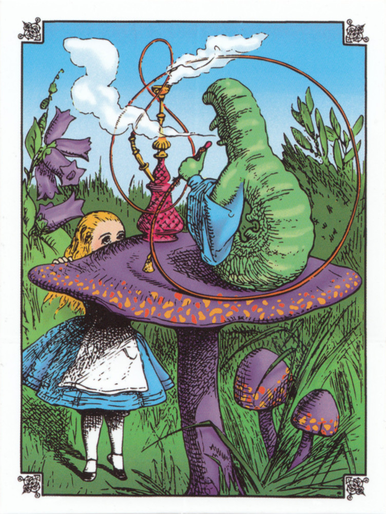 Sticker – Alice Adventures In Wonderland Caterpillar Hookah Psychedelic Fantasy
