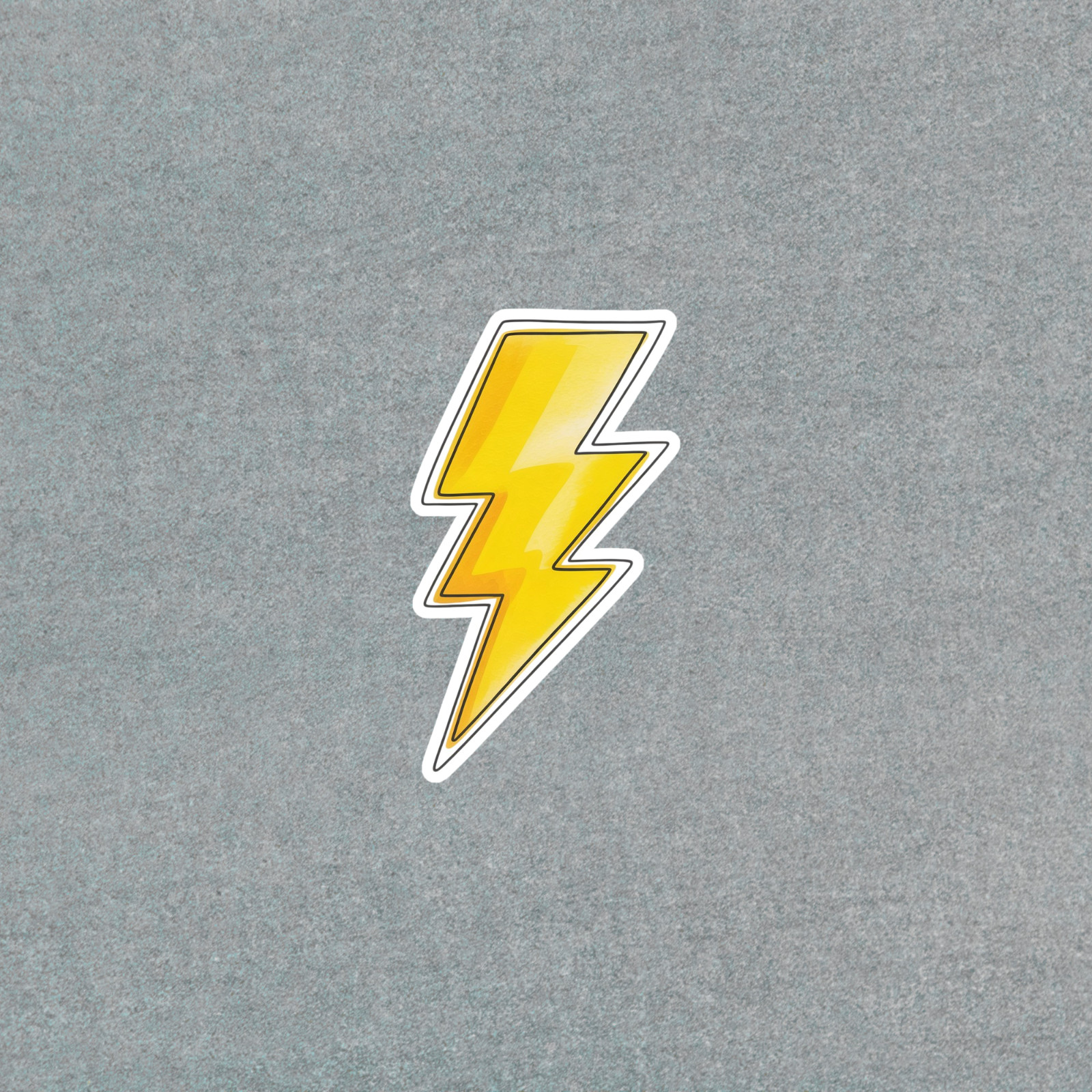 Bright Yellow Lightning Bolt Sticker Decal Cool Weather-Resistant Vinyl #6820