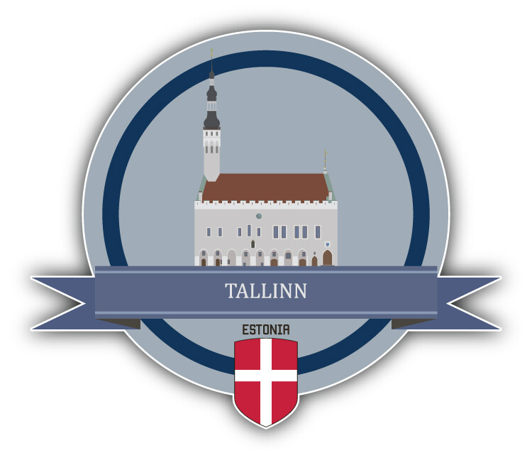Tallinn Estonia Coat Of Arms Travel Emblem Car Bumper Sticker Decal