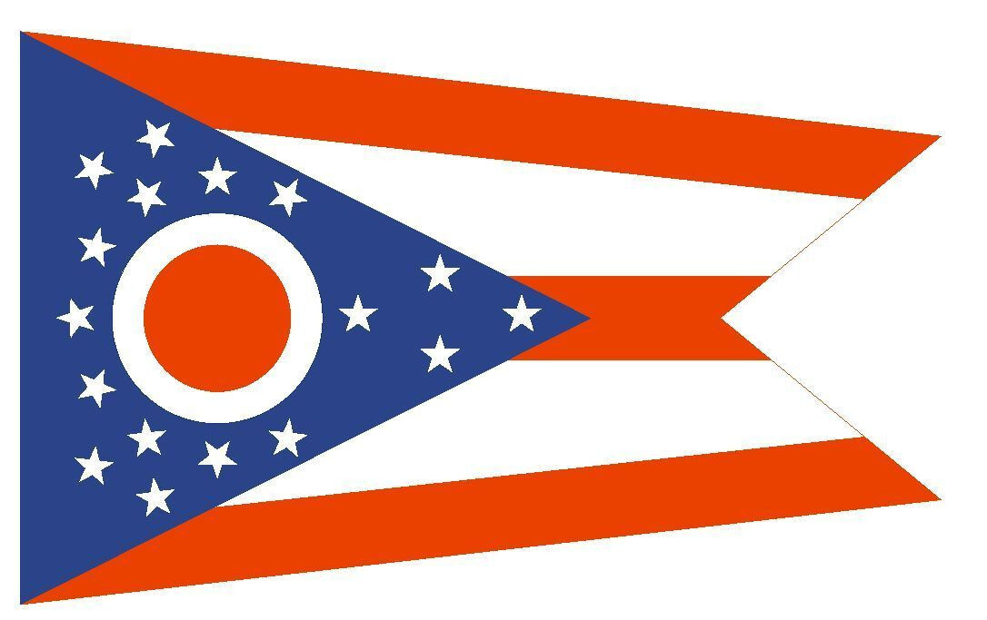 Ohio State Flag Sticker Decal F369