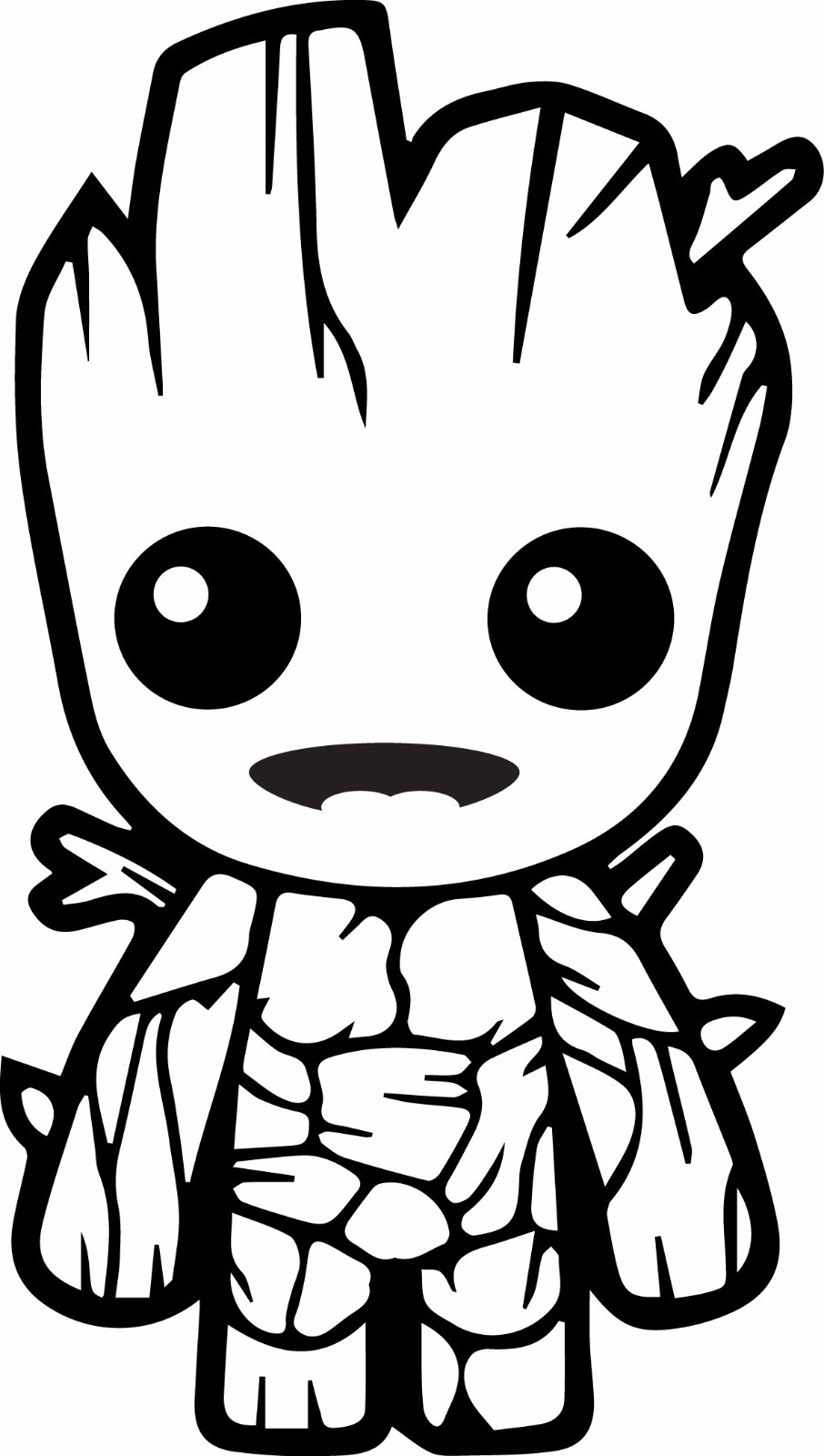 Window Wall Vehicle Display Guardians Groot Contour Cut Decal vinyl sticker