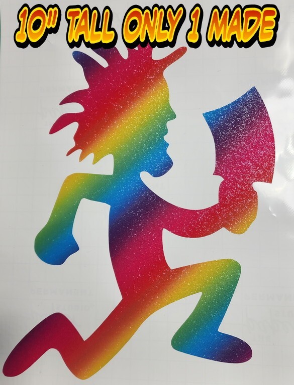 10″ RAINBOW HATCHETMAN juggalo juggalette icp insane clown posse twiztid rare