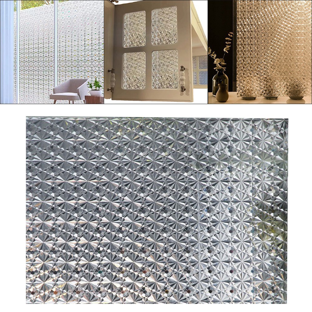 Non-Adhesive Privacy Film for Glass For Windows Easy Installation 45x200cm