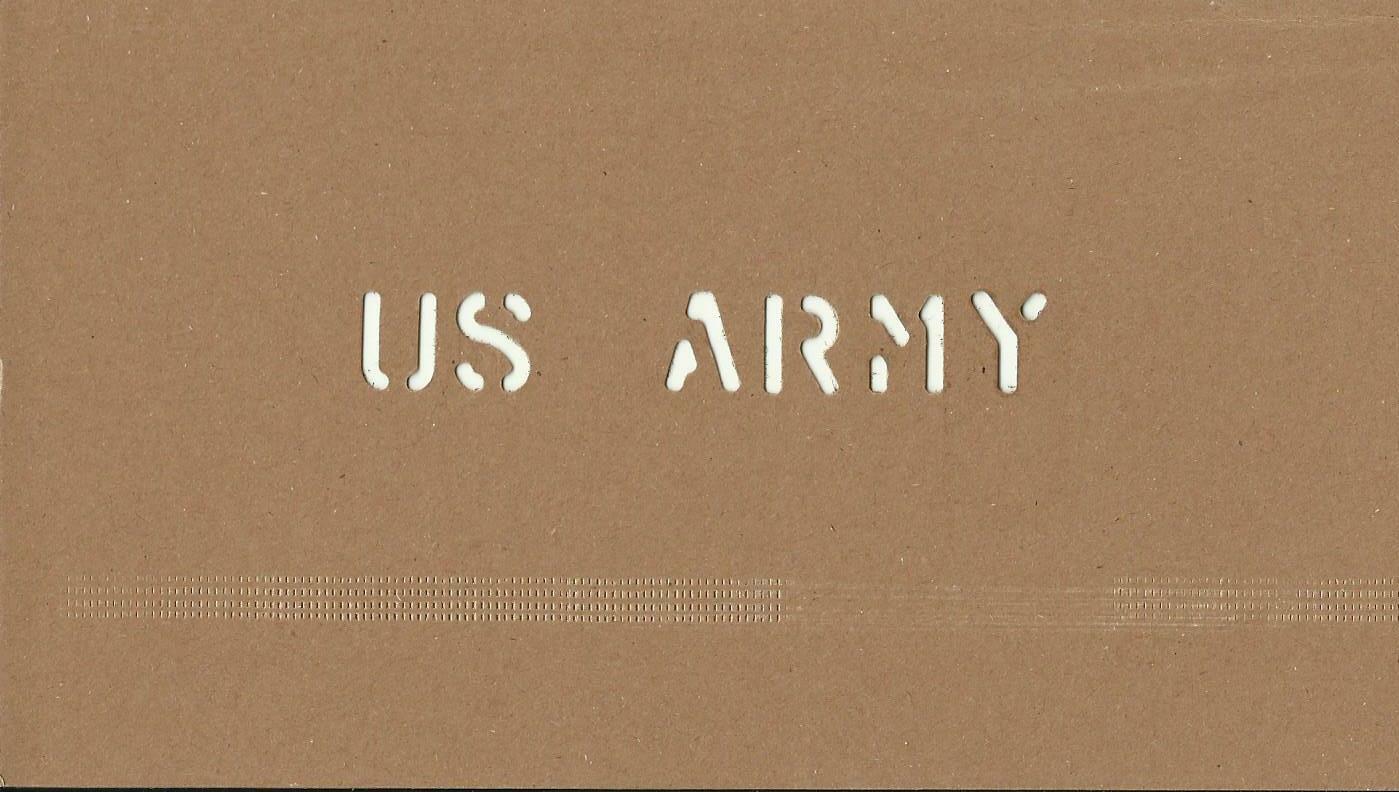 [ Military Branch ] Oil board Stencil 1/2″ USMC, NAVY, US ARMY, AIR FORCE.