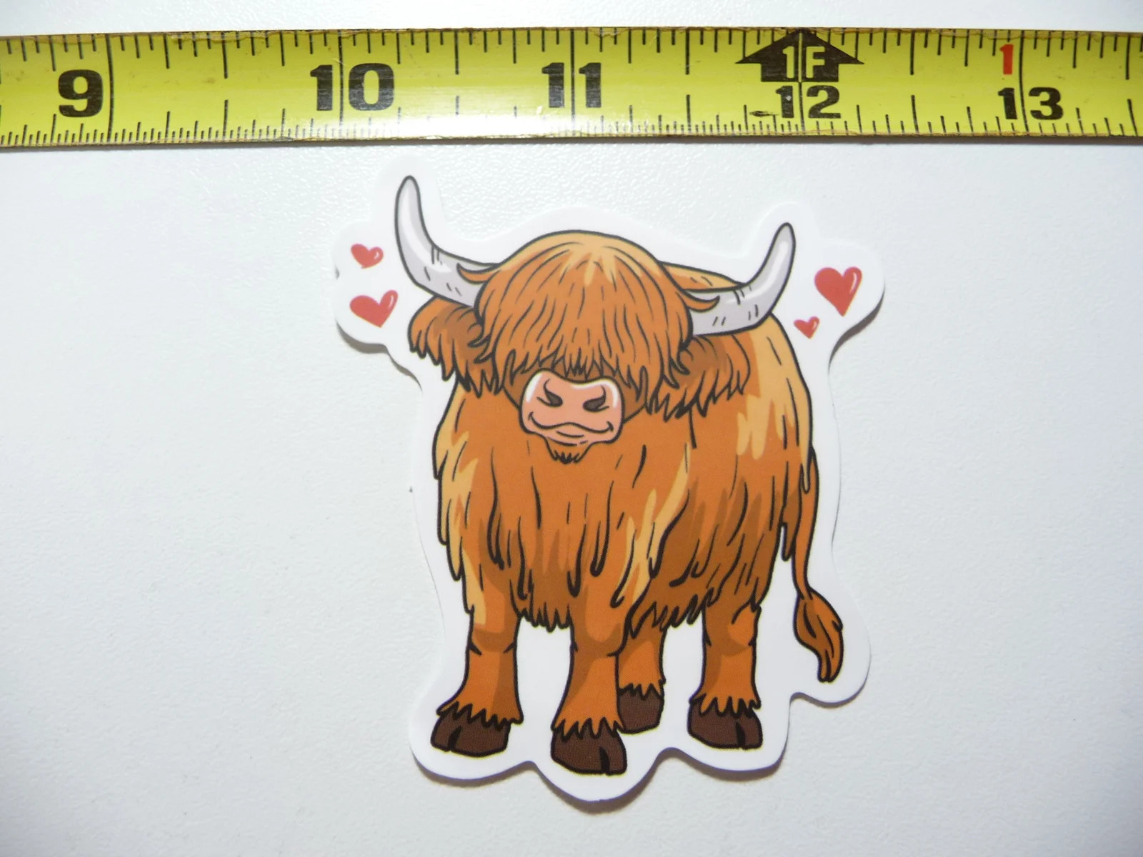 HIGHLAND COW CATTLE LOVE YOU SMALL STICKER DECAL FARM RANCH LIVESTOCK