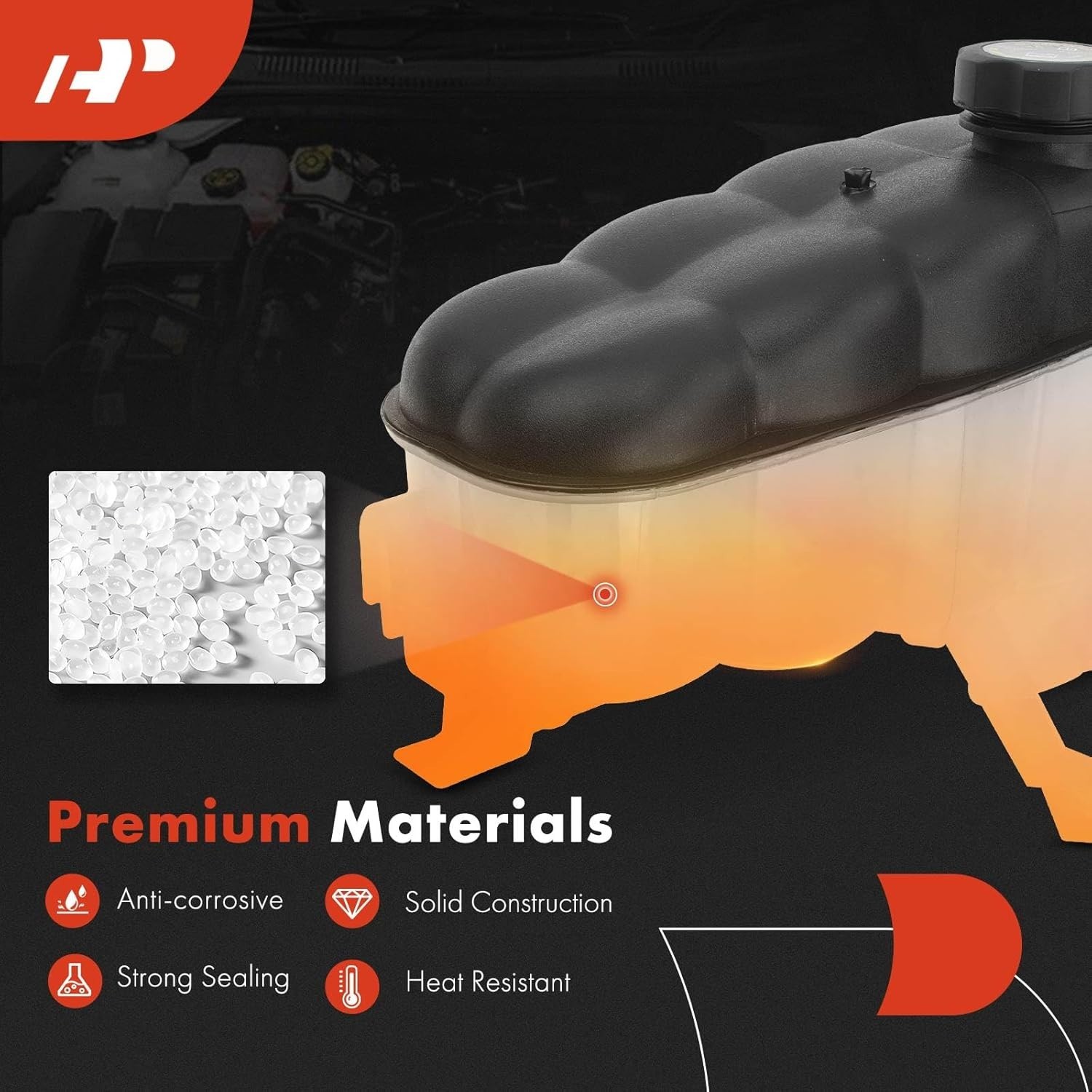 Coolant Expansion Reservoir Tank with Cap Compatible with Chevrolet Silverado 15