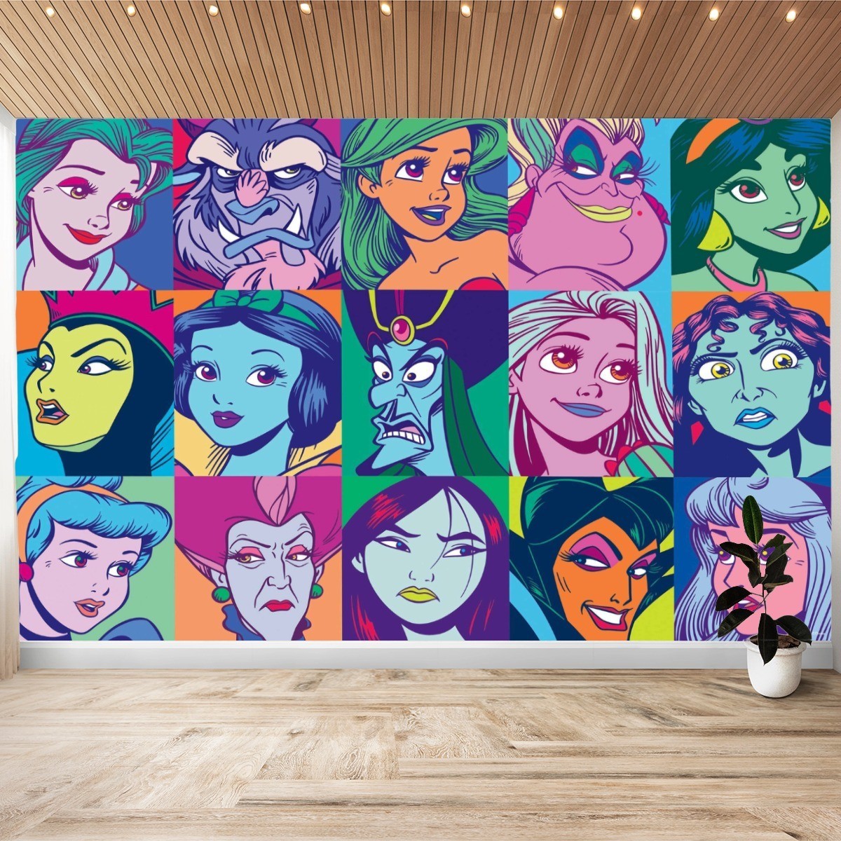 Disney Princess Print Wall Stickers For All Rooms Home Decal Made Of PVC