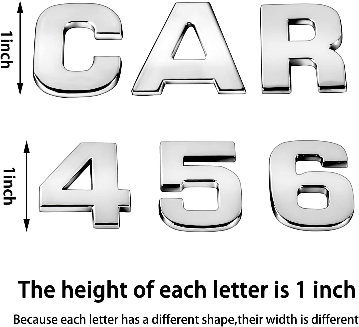 Lamoutor 43Pcs 3D Chrome Car Emblem Badge Sticker Decal Free Ship